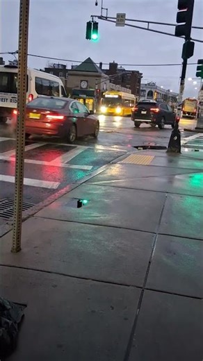 MBTA B Line Shuttle at Harvard Ave & Commonwealth Ave 12-19-2025