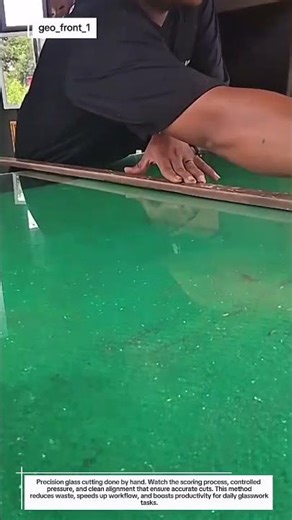Clean Hand Glass Cutting Technique | Satisfying Precision Work