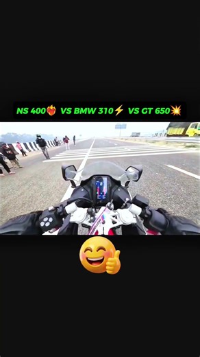 Speed ka असली मुकाबला! 🔥 NS 400 vs BMW 310 vs GT 650🚀🏍️#motovlog #dragrace