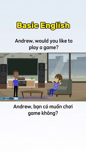 Bạn có muốn chơi game không? Học tiếng Anh giao tiếp hàng ngày, tiếng Anh giao tiếp trực tuyến #hoctienganh #tienganhtructuyen #tienganhgiaotiep #english #thichhoc