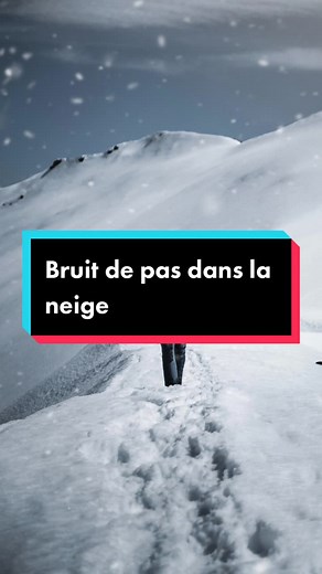 Bruit de pas dans la neige pour detendre dormir et se relaxer #detente #dormir #sleep #relaxation #relaxer #bruit #sound #neige #snow #tiktok #tiktokindia #tiktokworld #pas