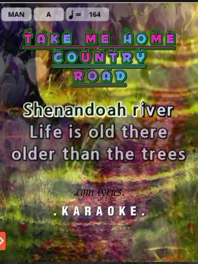 Take Me Home Country Road Karaoke with Lyrics
