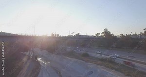 Dropping Away From The Arroyo Seco Bike Path As The Gold Line Passes By