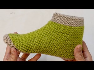 Knit With Me These Easy Two Color Crochet Slippers Tutorial Step by Step for Beginners