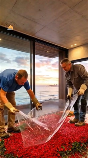 I Turned My Entire Floor Into Red Roses Epoxy… Unreal Romantic Room 🌹✨ | Satisfying epoxy floor