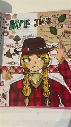 Drawing mlp characters as humans #part4 #art #oc #sketchbook #artcommunity #fanart #applejack #mlp