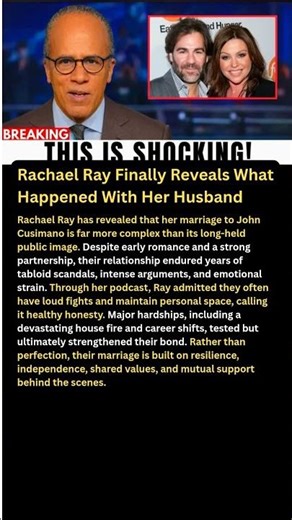 Rachael Ray Finally Reveals What Happened With Her Husband #shorts