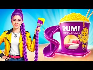 On a construit une chambre KPop SECRÈTE avec Rumi ! Relooking de la chambre KPop Demon Hunters