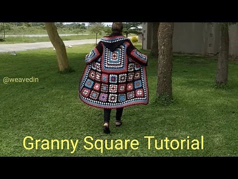 Crochet Granny Square Coat