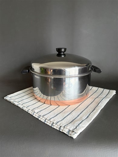 Vintage Revere Ware Large Dutch Oven Stainless Steel Copper Cookware 6-quart - Etsy