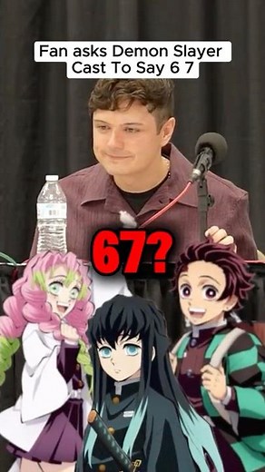 Fan asks Demon Slayer cast to say 67 #demonslayer #anime #voiceactor #tanjiro #muichiro