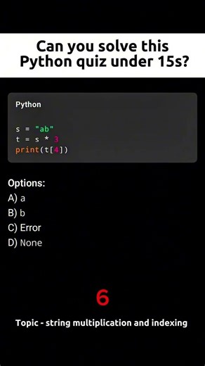 Solve this python quiz and comment your answer!! #python #pythondev #programming