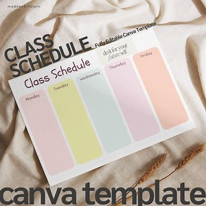 Editable Class Schedule Template | Canva Student Planner | Weekly Timetable | Kpop Inspired | Printable Study Schedule - Etsy UK