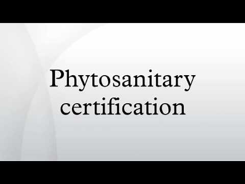 Phytosanitary certification