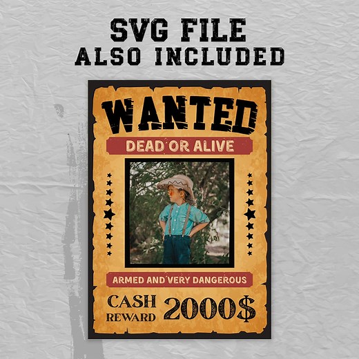 Wanted Poster Template Editable, Wanted Poster Svg, Editable Wanted Poster Canva Template, Wanted Sign Poster, Digital Wanted Poster A4 - Etsy