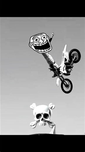 Stunts are only for real men 💀 #trollface #edit #shorts #dirtbike #stunt