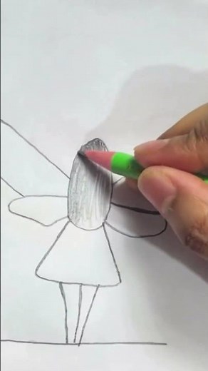 "How to Draw a Fairy 🧚 – Easy Drawing for Kids | Step by Step Tutorial" #easydrawing#drawingtutorial