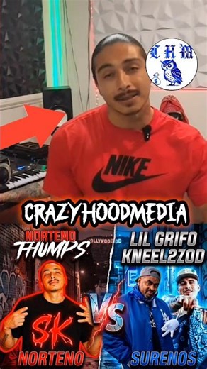 NORTENO THUMPZ DISSES SUREÑO LIL GRIFO & KNEEL2ZOD😱DISS TRACK?🤔💥 #norteño #surenos #hoodnews
