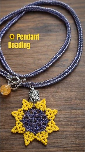Beaded Jewelry | Seed Bead Necklace | Beaded Sunflower | Huichol | Peyote Rope
