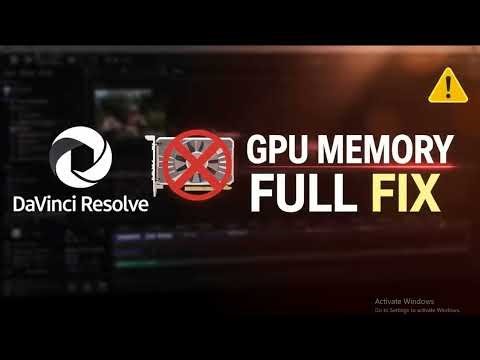 How to Fix Davinci Resolve Your GPU Memory Is Full