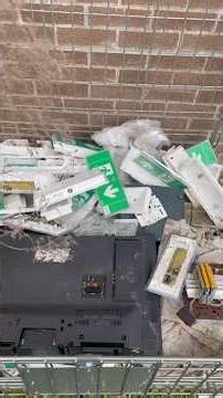 Emergency lighting and light bulbs for recycling #recycling #vintage #lightbulb #lighting #renova...