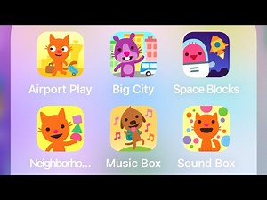 Sago Mini Airport Play,Big City,Space Blocks,Neighborhood Blocks,Music Box,Sound Box