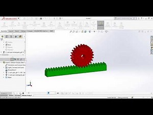 Rack and Pinion Mechanism with Motion in Solidworks.