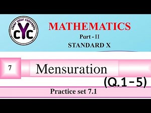 practice set 7.1 (Q. 1-5) | Mensuration | chapter 7 | class 10th | geometry | 7.1 maths class 10