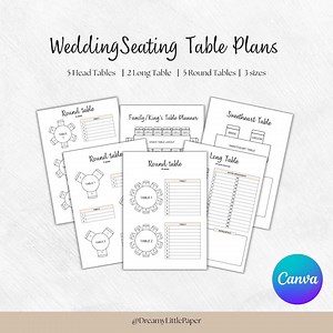 Printable Wedding Table Seating Chart Template, Event Table Seating Arrangement, Head Table Plans, Long Table, Round Table Seating Planner - Etsy