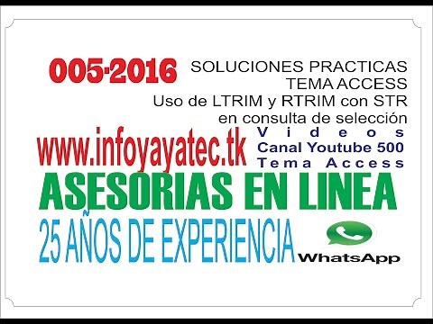 Access Uso de Ltrim y Rtrim con Str en una consulta selección