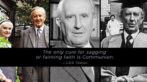 11K views · 307 reactions | J.R.R. Tolkien, author of the Lord of the Rings trilogy, was a devout Catholic whose faith influenced all of his work. He once wrote in a letter to his son: "I put before you the one great thing to love on earth: the Blessed Sacrament. There you will find romance, glory, honor, fidelity, the true way of all your loves upon earth." | Knights of Columbus | Facebook