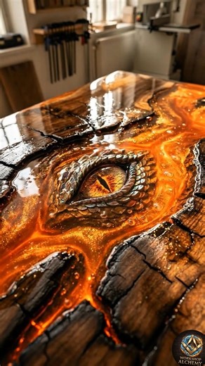 From raw wood to a glowing dragon eye masterpiece 👁️✨Workshop Alchemy 🧪🔥