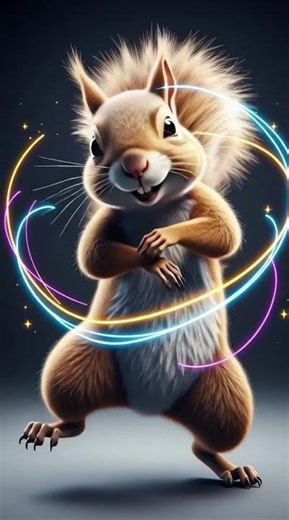 Dancing Squirrel Goes Crazy! Fun Cartoon Dance for Kids #viral #shortvideo #shortsfeed #dance