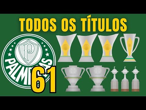 Todos TÍTULOS da HISTORIA do PALMEIRAS [Atualizado 2023]