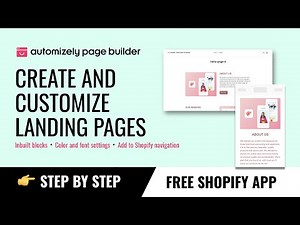 Automizely Page Builder - Step-by-step tutorial to create and customize pages | Free Shopify App