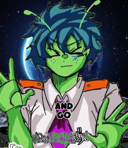 Cute Deku alien #mha #deku