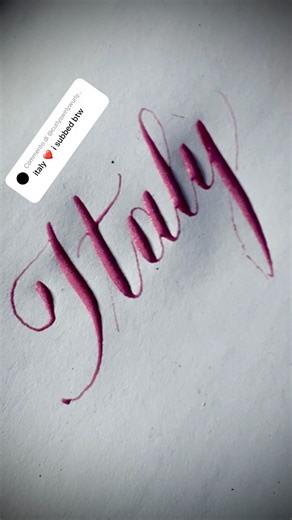Copperplate calligraphy, tutorial : how I write #italy