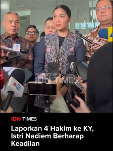 Istri Mantan Menteri Pendidikan, Kebudayaan, Riset, dan Teknologi (Mendikbudristek) Nadiem Makarim, Franka Franklin turut serta melaporkan empat hakim yang mengadili suaminya ke Komisi Yudisial. Ia berharap ada keadilan untuk suaminya. “Kami sudah menjalani ini satu tahun ya, suami saya sudah ditahan sejak 4 September 2025 dan kami telah mengikuti dan menjalani proses hukum sebagaimana mestinya. Kami menghargai setiap perjalanan tersebut dan tentunya di bagian akhir kami mengharapkan keadilan un