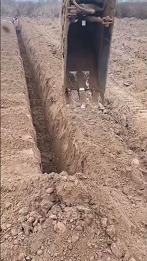 trench digging process #engineering #mechanics #machinery #tools #satisfying #shorts #machine