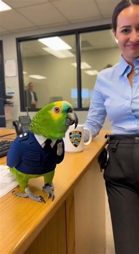 Inspector Parrot Flirty Interrogation #policehumor #parrothumor #shorts