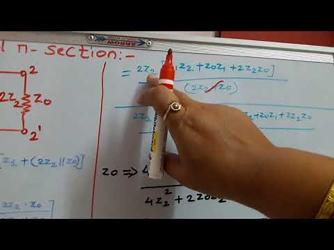 Characteristics impedance of symmetrical pi network Z0
