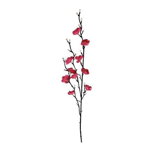 Cherry Blossom Stems,Spring Table Decor,Artificial Plum Blossom Branch, Fake Cherry Blossom Stems 21" Long Stem Faux Silk Flower for Wedding Home Office Bedroom Party Table(Hot Pink)