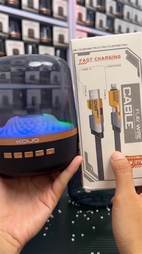 KOUO Speaker RGB Crystal Bluetooth 5.4 — Bass Maksimal & Portabel