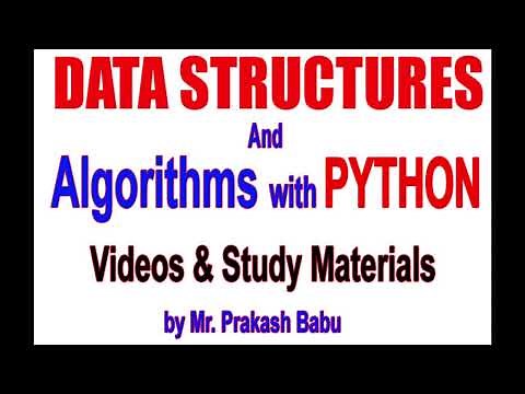 Data Structures and Algorithms DSA with PYTHON Videos and Materials