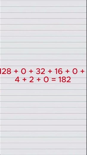 How To Convert Binary To Denary in 54 Seconds! #quiz #school #facts #helpmemakethismakesense
