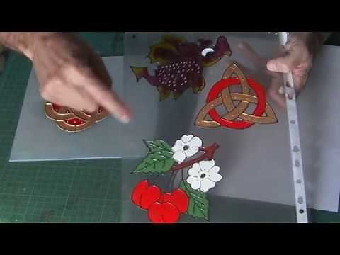 How to make Window Stickers / Peelies with Glass Paint.