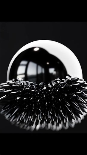 Made Realistic Ferrofluid in Blender #3dsinghvfx #motiongraphics #ferrofluid