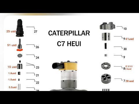 How to assembly a caterpillar C7 injector