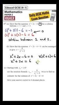GCSE Maths Higher - Daily Exam Question - Day 74 (Iteration)