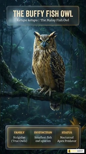 Buffy Fish Owl: The Smallest Night Hunter You’ve Never Seen! 🦉🌙 #owl #animalfacts #usa